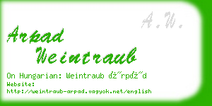 arpad weintraub business card
